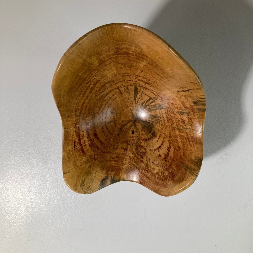 Tamarine Wood Bowl Wall Art 7 x 9" Asymmetrical Made in Indonesia 04107 #1